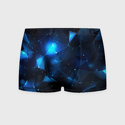 Трусы-боксеры мужские Синяя геометрическая абстракция, цвет: 3D-принт