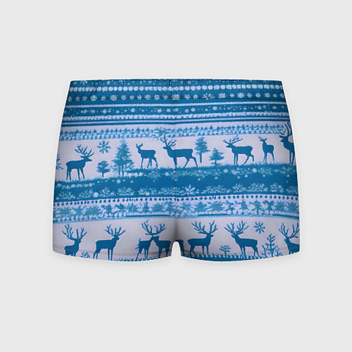 Мужские трусы Синие олени / 3D-принт – фото 2