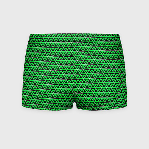 Мужские трусы Зелёные и чёрные треугольники / 3D-принт – фото 2