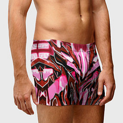 Трусы-боксеры мужские Розовый кибер доспех, цвет: 3D-принт — фото 2