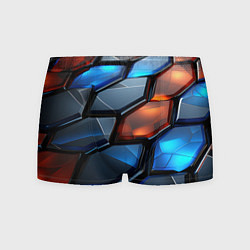 Трусы-боксеры мужские Прозрачные абстрактные плиты, цвет: 3D-принт