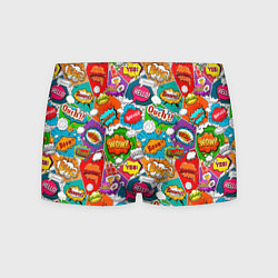 Трусы-боксеры мужские Bang Boom Ouch pop art pattern, цвет: 3D-принт