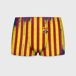 Трусы-боксеры мужские Полосатые цвета футбольного клуба Барселона, цвет: 3D-принт