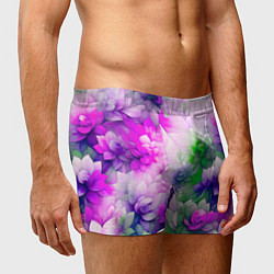 Трусы-боксеры мужские Паттерн цветов, цвет: 3D-принт — фото 2