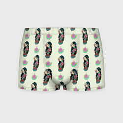 Трусы-боксеры мужские Девушка и цветок, цвет: 3D-принт