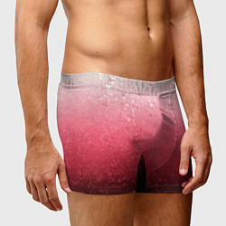 Трусы-боксеры мужские Градиент розово-чёрный брызги, цвет: 3D-принт — фото 2