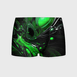 Мужские трусы Green dark abstract geometry style