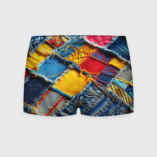 Мужские трусы Colorful denim patchwork - ai art / 3D-принт – фото 2