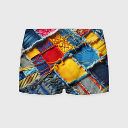 Мужские трусы Colorful denim patchwork - ai art