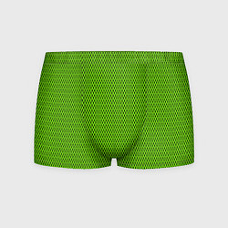 Трусы-боксеры мужские Кислотный зелёный имитация сетки, цвет: 3D-принт