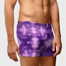 Трусы-боксеры мужские Фиолетовый тайдай, цвет: 3D-принт — фото 2