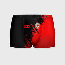 Трусы-боксеры мужские СССР - черно-красный, цвет: 3D-принт