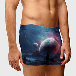 Трусы-боксеры мужские Фантастика космос и планета, цвет: 3D-принт — фото 2