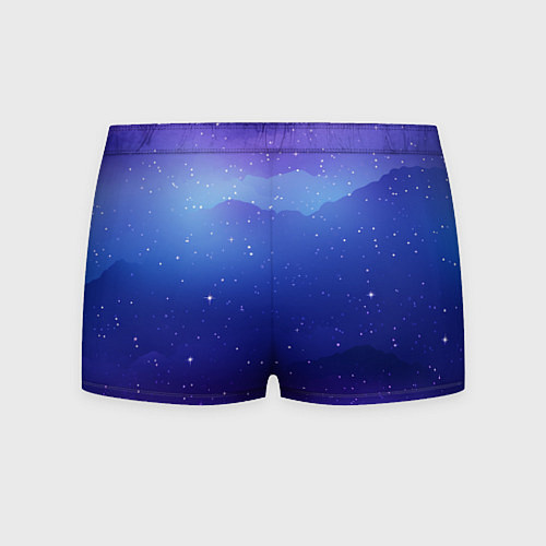Мужские трусы Синий космос и звезды / 3D-принт – фото 2