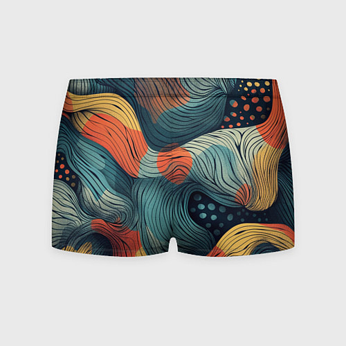 Мужские трусы Волны линиями / 3D-принт – фото 2