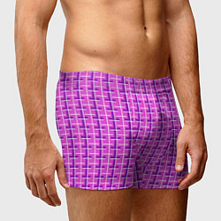 Трусы-боксеры мужские Фиолетовые полосы, цвет: 3D-принт — фото 2