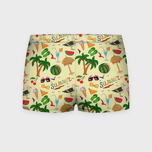 Мужские трусы Летний отпускной паттерн / 3D-принт – фото 2