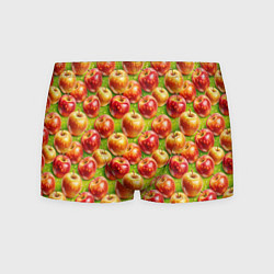 Трусы-боксеры мужские Вкусные яблоки паттерн, цвет: 3D-принт