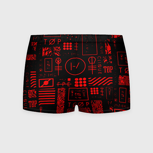 Мужские трусы Twenty one pilots pattern rock / 3D-принт – фото 2