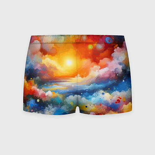 Мужские трусы Закат солнца - разноцветные облака / 3D-принт – фото 2