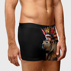 Трусы-боксеры мужские Капибара индеец, цвет: 3D-принт — фото 2
