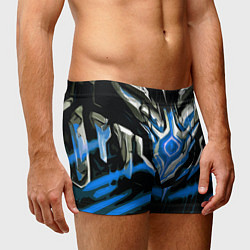 Трусы-боксеры мужские Абстрактная синяя руна, цвет: 3D-принт — фото 2