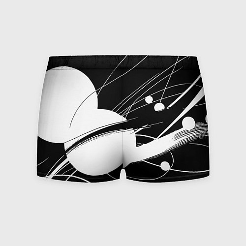 Мужские трусы Black and white vanguard abstraction - ai art fant / 3D-принт – фото 2