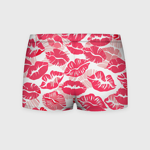 Мужские трусы Романтический отпечаток помады игривый макияж / 3D-принт – фото 2