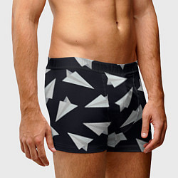 Трусы-боксеры мужские Белый бумажный самолётик - Телеграм, цвет: 3D-принт — фото 2