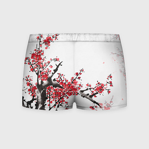 Мужские трусы Китайский стиль - слива / 3D-принт – фото 2