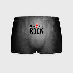 Трусы-боксеры мужские Hard rock on dark grey, цвет: 3D-принт