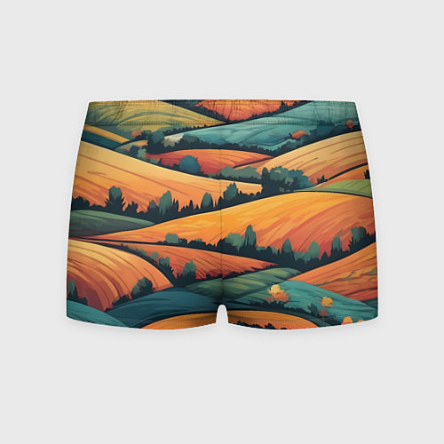 Мужские трусы Поля луга / 3D-принт – фото 2