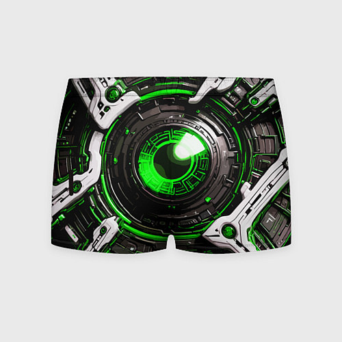Мужские трусы Зелёная сфера киберпанк / 3D-принт – фото 2