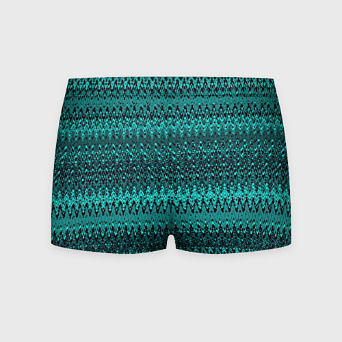 Мужские трусы Бирюзовый узоры / 3D-принт – фото 2