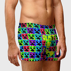 Трусы-боксеры мужские Minecraft x rust, цвет: 3D-принт — фото 2