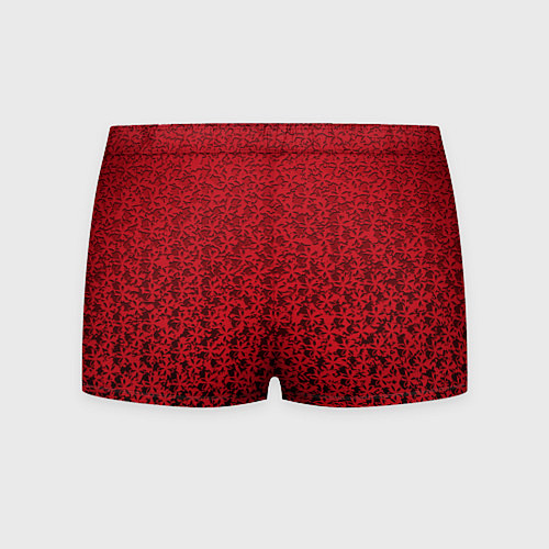 Мужские трусы Роскошный красный стилизованный цветочный градиент / 3D-принт – фото 2