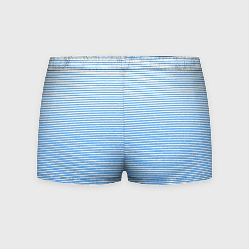 Мужские трусы Белый с голубым текстурный в полоску / 3D-принт – фото 2