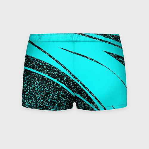 Мужские трусы Sport голубой с чёрным в крапинку / 3D-принт – фото 2