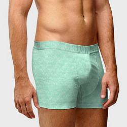Трусы-боксеры мужские Аквамарин однотонный текстурированный, цвет: 3D-принт — фото 2