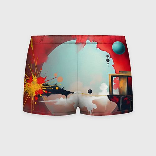 Мужские трусы Сюрреалистичная абстракция / 3D-принт – фото 2
