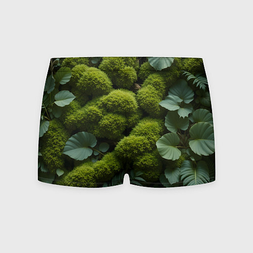 Мужские трусы Зеленый мох и листья / 3D-принт – фото 2