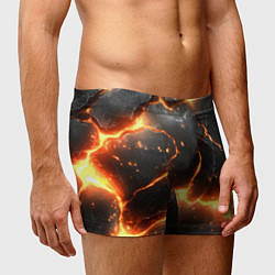 Трусы-боксеры мужские Лава и разлом плит, цвет: 3D-принт — фото 2