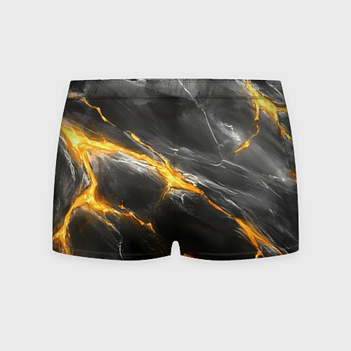 Мужские трусы Серая текстура с золотым разломом / 3D-принт – фото 2