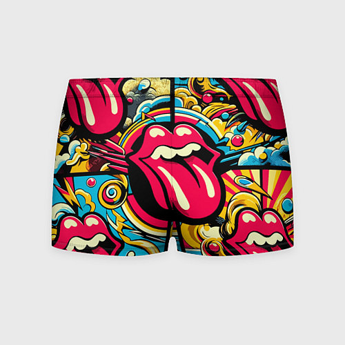 Мужские трусы Rolling Stones logo - pop art pattern / 3D-принт – фото 2