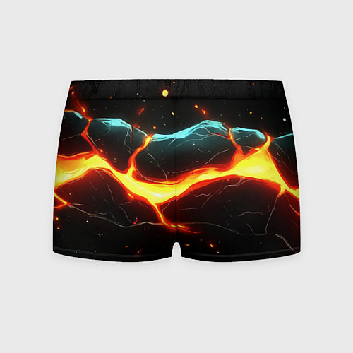 Мужские трусы Лава в черной текстуре / 3D-принт – фото 2