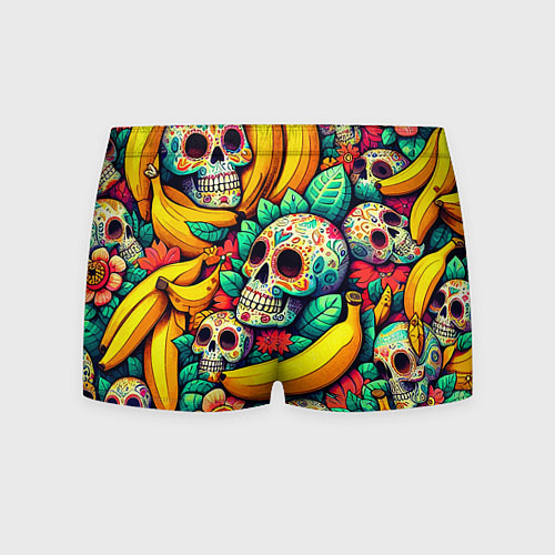 Мужские трусы Паттерн из черепов и бананов - нейроарт / 3D-принт – фото 2