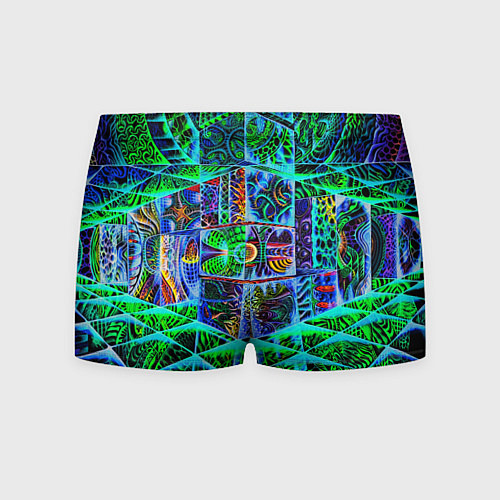 Мужские трусы Психоделика узор кислотный / 3D-принт – фото 2