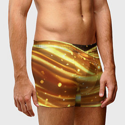 Трусы-боксеры мужские Золотая ткань с блестками, цвет: 3D-принт — фото 2