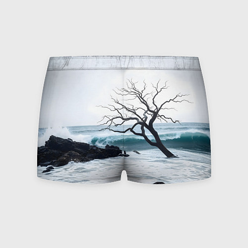 Мужские трусы Дерево в море / 3D-принт – фото 2