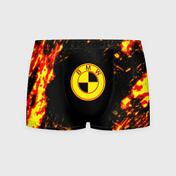 Трусы-боксеры мужские BMW огненные краски, цвет: 3D-принт
